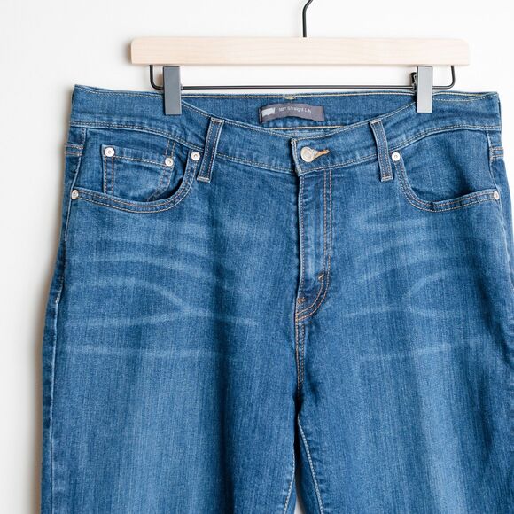 Levi's 505 Jeans Womens 32 x 32 Straight Leg Medium Wash - Picture 3 of 12